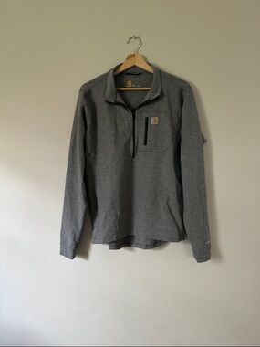 Carhartt Heather Gray Quarter-Zip Pullover